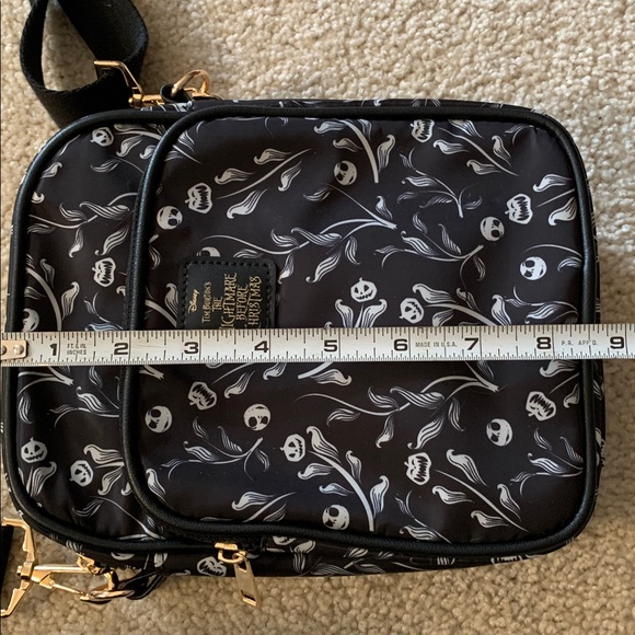 Disney Tim Burton’s “The Nightmare Before Christmas” Black & Gray Crossbody Bag - Picture 8 of 16